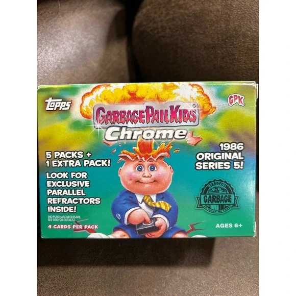Topps Garbage Pail Kids Chrome 1986 Original Series 5 Blaster Box 6 Packs (2022) - Picture 2 of 3